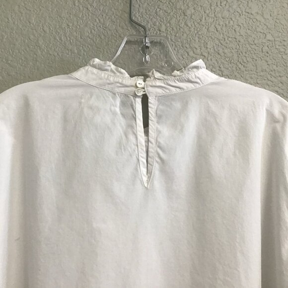VELVET Graham & Spencer White Pintuck Blouse High Neck Women’s Size XL - Picture 5 of 10